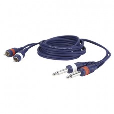 DAP Audio Skaņas vads 2 Jack Mono  6,3mm uz 2 RCA Male 1,5m